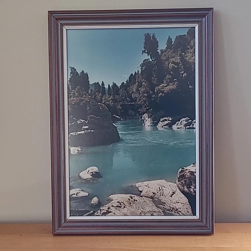 VINTAGE FRAMED PHOTOGRAPHY ART 'Hokitika Gorge' by Ulrich Walthert 1984 - Picture 2 of 12